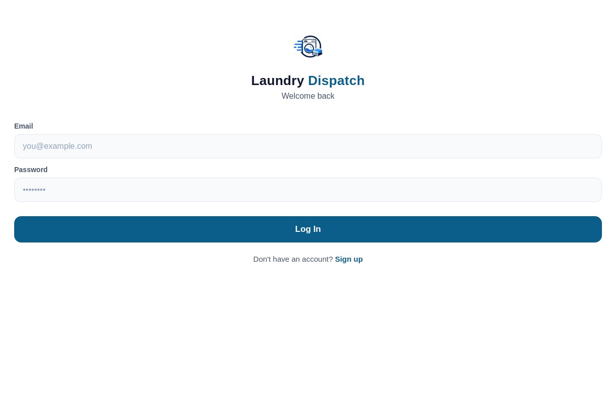 Laundry Dispatch website screenshot