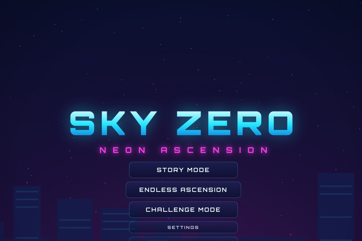 Sky Zero: Neon Ascension website screenshot